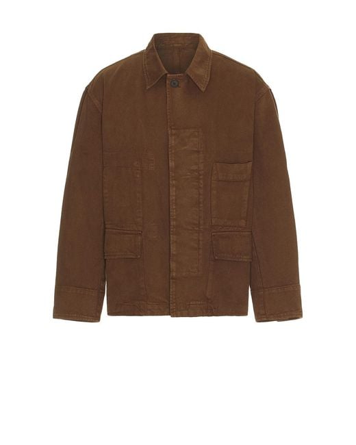 LE17SEPTEMBRE Brown Denim Field Jacket for men
