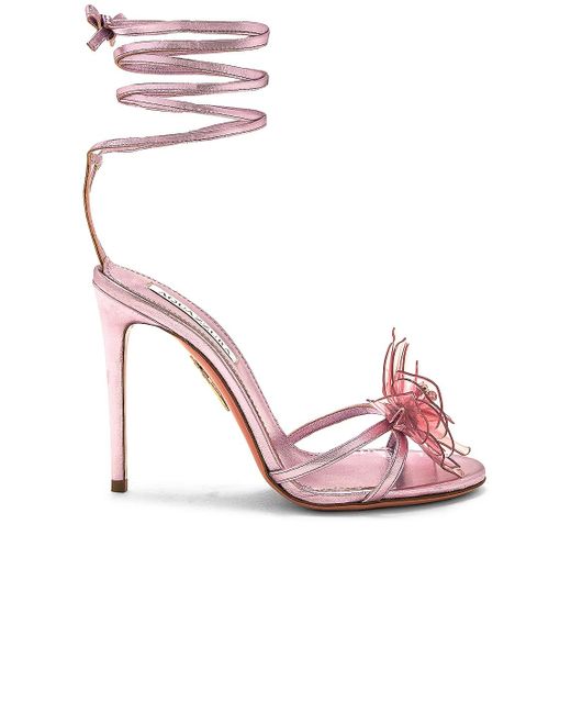 Aquazzura Zsa Zsa 105 Sandal in Pink | Lyst