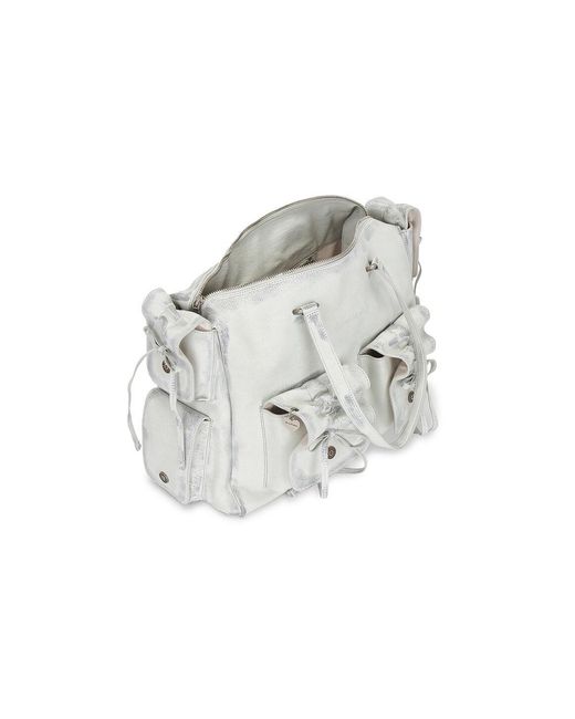 Acne White Multipocket Tote Bag