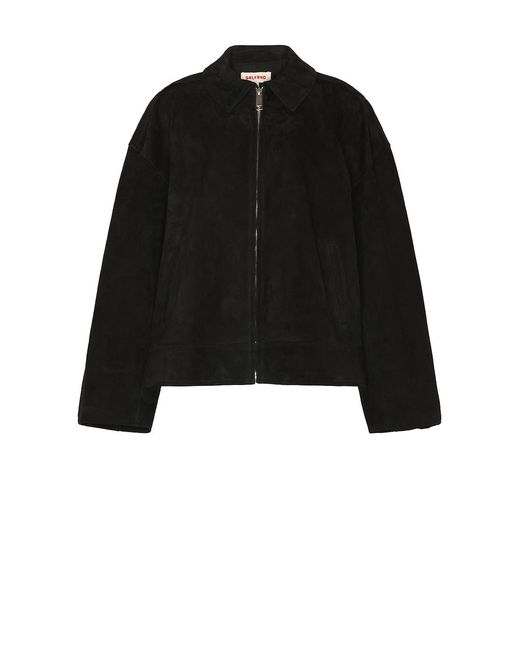 GRLFRND Blue Alek Suede Jacket