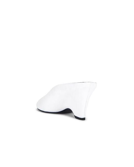 Khaite White Cloak Peep Toe Mule