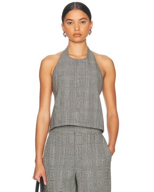 Wardrobe NYC Gray Backless Halter Top