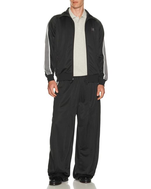 Needles Black Track Jacket Poly Smooth for men