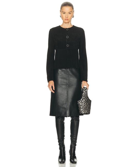 FRAME Black The Saddle Jacket