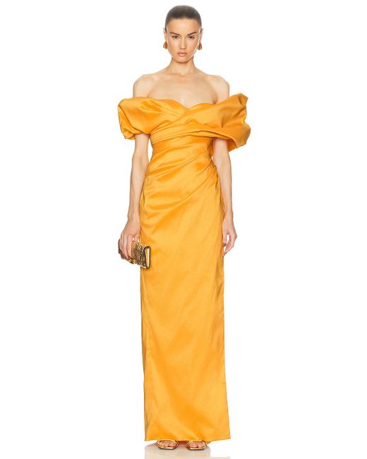 Rachel Gilbert Orange Gia Gown