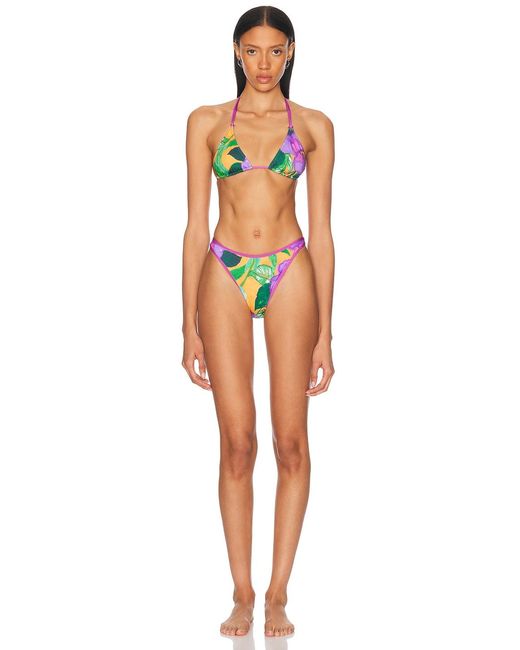Heavy Manners Multicolor Double String Bikini Top