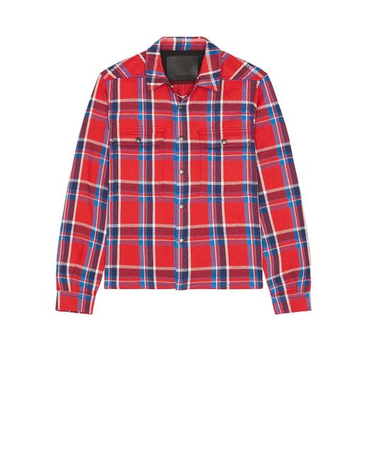 Rick Owens Red Cropped Outershirt for men
