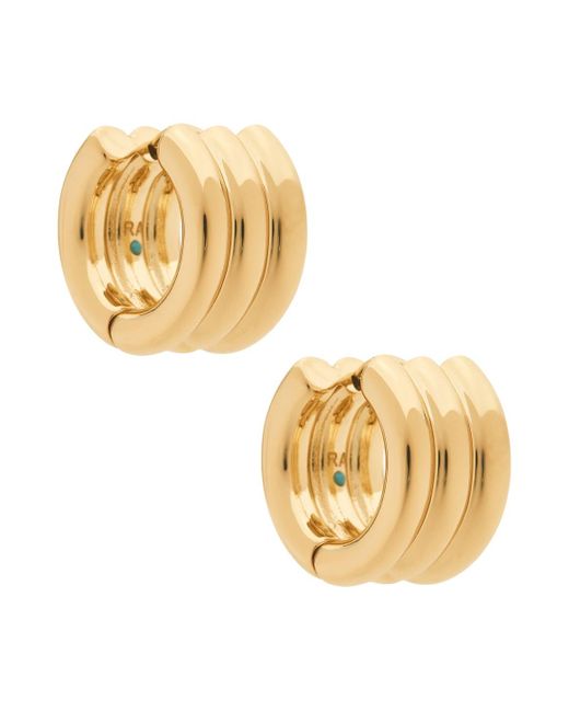 Roxanne Assoulin Metallic Triple Tube Huggie Earrings