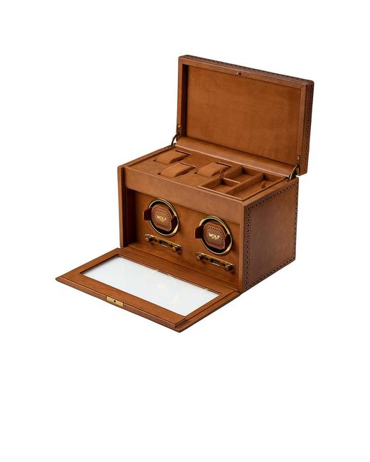 Wolf Brown Brogue Double Winder With Storage