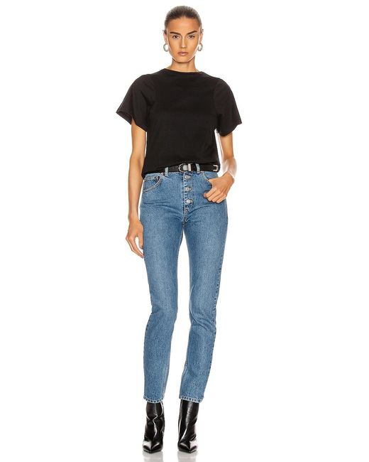 Totême  Black Curved Seam Tee