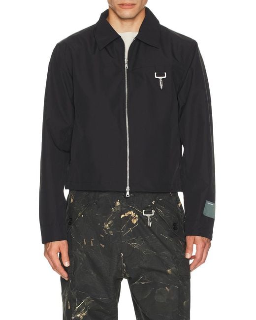 Reese Cooper Black Nylon Work Jacket for men