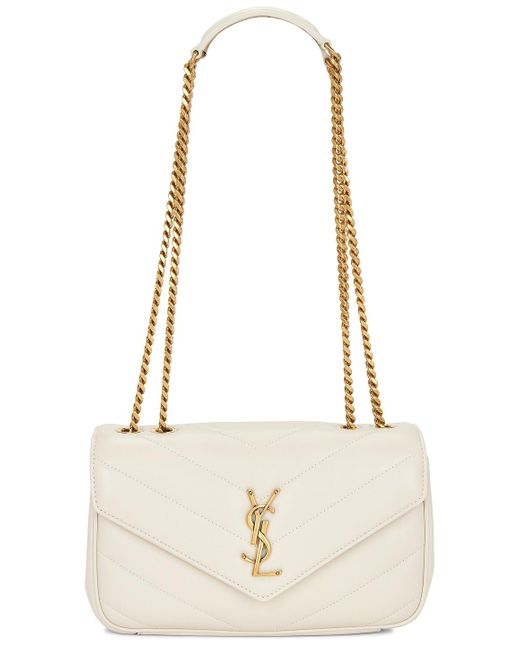 Saint Laurent Natural Small Loulou Chain Bag