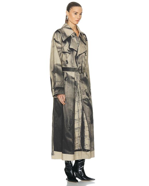 Jean Paul Gaultier Multicolor Trench Trompe L'oeil Oversize Trench Coat