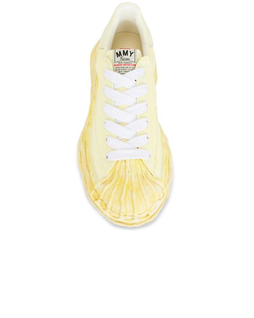 Maison Mihara Yasuhiro White Blakey Original Sole Canvas Garment Dye Low Top Sneakers for men