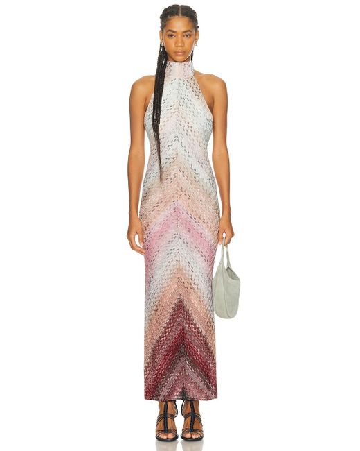 Missoni Sleeveless Backless Halter Neck Dress | Lyst