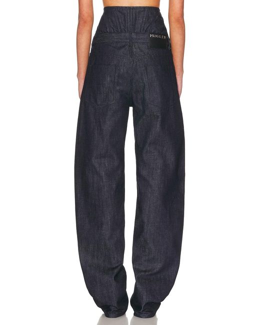Mugler Blue Straight Leg