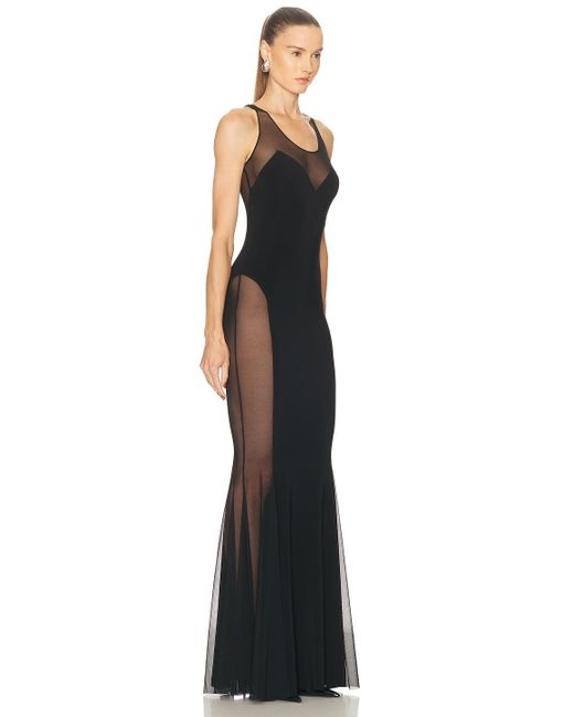 Norma Kamali Low Back Racer Fishtail Gown in Blue | Lyst Norma Kamali Low Back Racer Fishtail Gown in Blue | Lyst