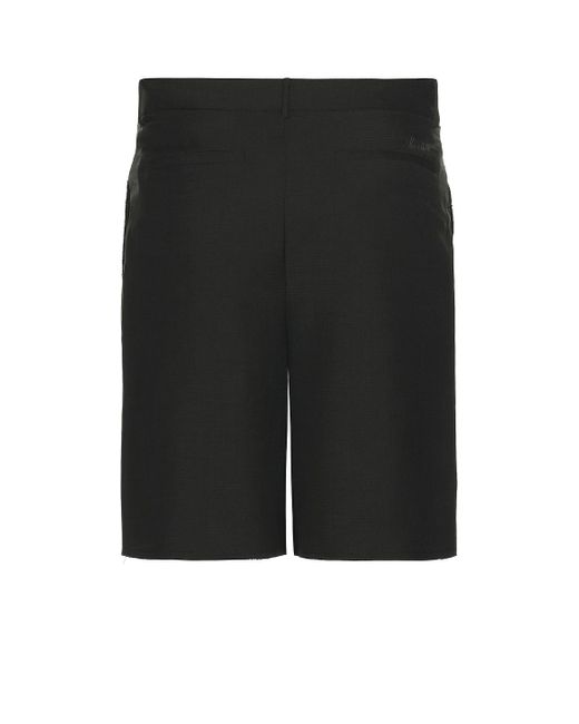 Mimchik Black Frayed Shorts for men