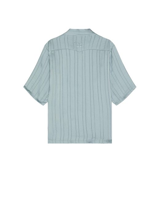 Needles Short Sleeve Cowboy One-up Shirt Georgette In Blue for men