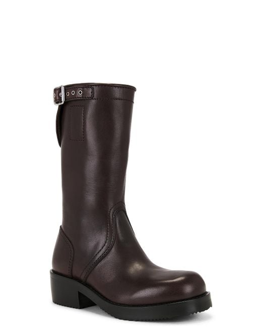 Dries Van Noten Black Moto Boot