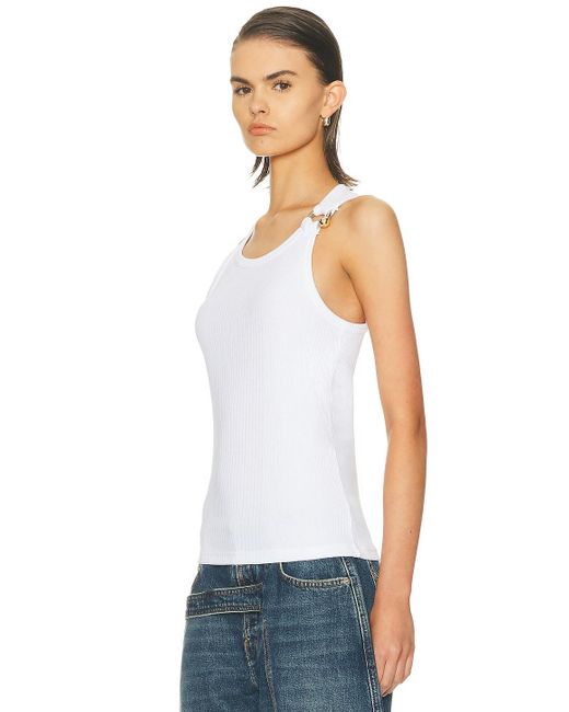 Jean Paul Gaultier White Piercing Tank Top