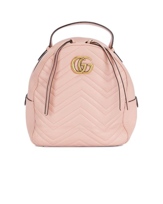 Gucci Pink Gg Marmont Backpack