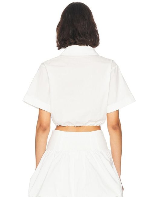 Jonathan Simkhai White Nicky Cropped Top