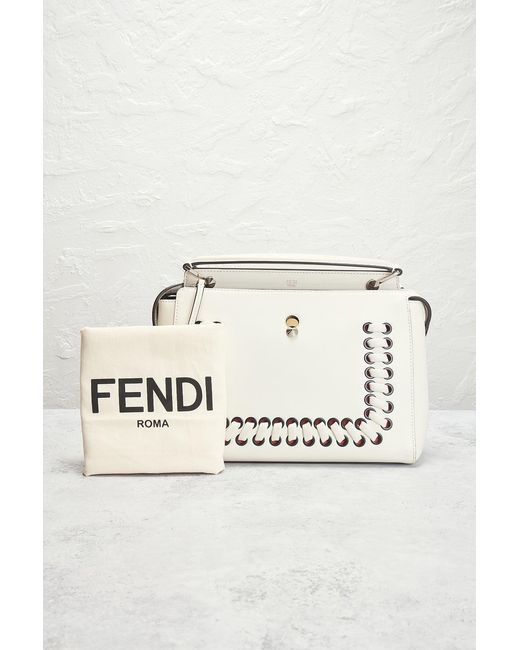 Fendi White Dotcom Shoulder Bag