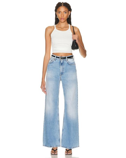 ÉTERNE Blue Rib Tank Top