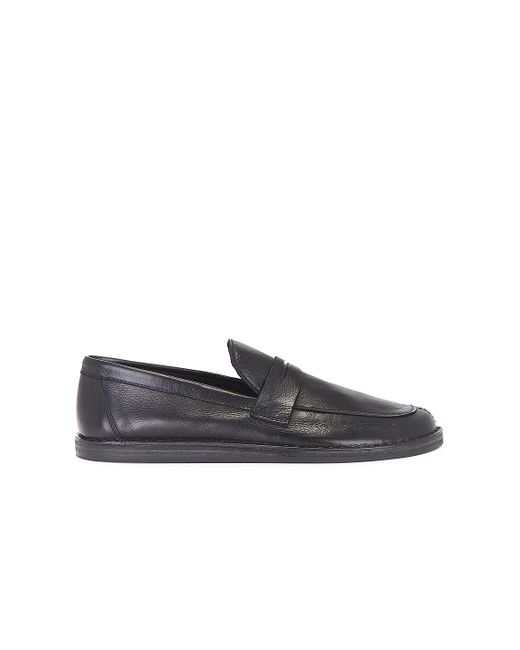 The Row Black Cary Loafer