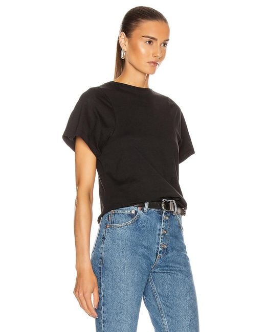 Totême  Black Curved Seam Tee