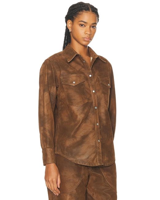 Isabel Marant Brown Karima Button Up Top