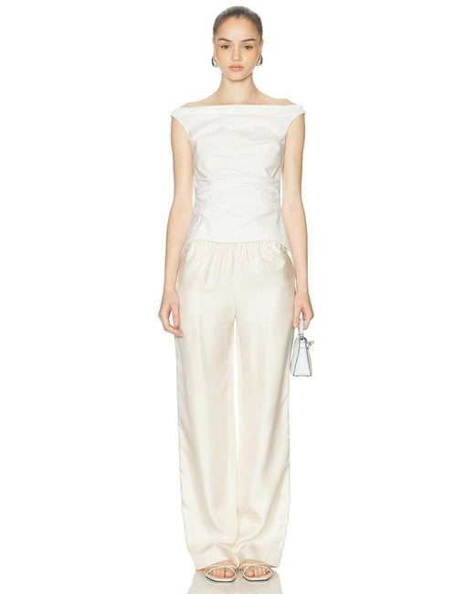 Jonathan Simkhai White Maisel Draped Top