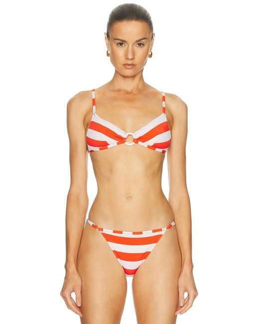 Solid & Striped Orange The Gaia Bikini Top