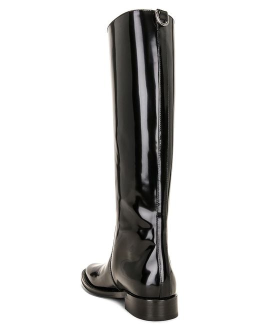 Saint Laurent Black Hunt Leather Boot