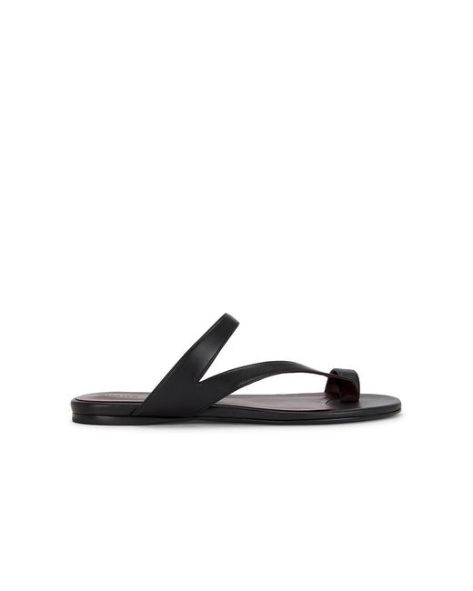 Khaite Black Aimee Flat Sandal