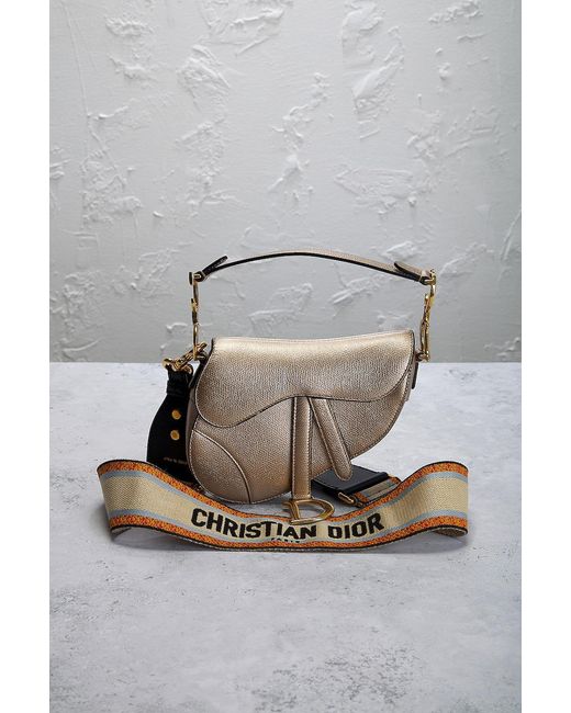 Dior Natural Mini Saddle Bag