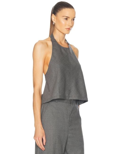 Wardrobe NYC Gray Backless Halter Top