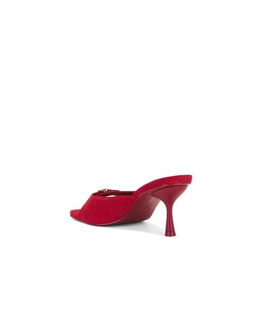 Jonathan Simkhai Red Carey Suede Mule