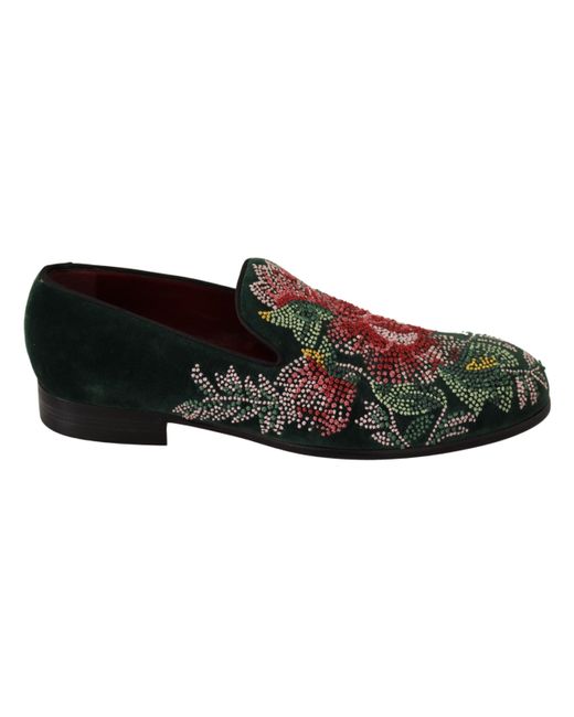 dolce and gabbana velvet loafers