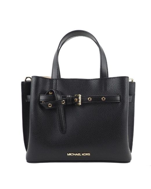 Michael Kors Emilia Small Leather Convertible Satchel Crossbody Handbag
