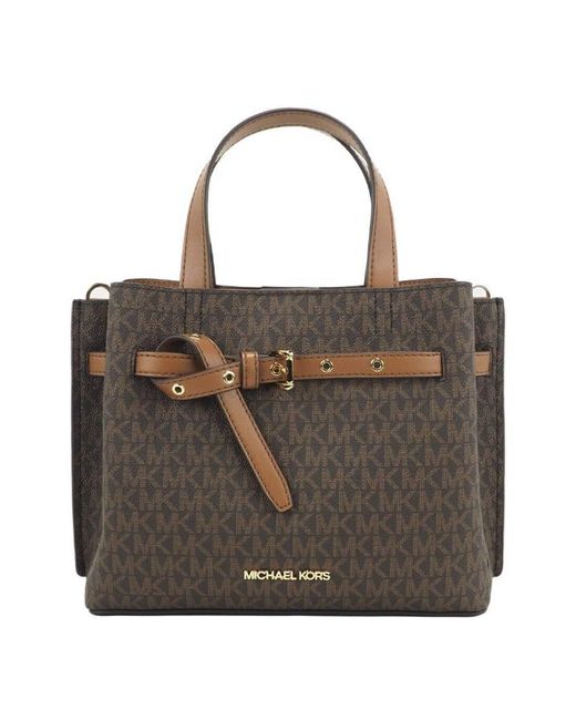 Michael Kors Emilia Small Leather Convertible Satchel Crossbody Handbag