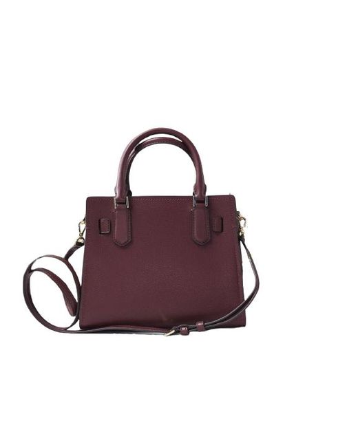Michael Kors Hamilton Small Grained Leather Satchel Crossbody Bag Handbag  (merlot Solid) in Red - Save 7% | Lyst
