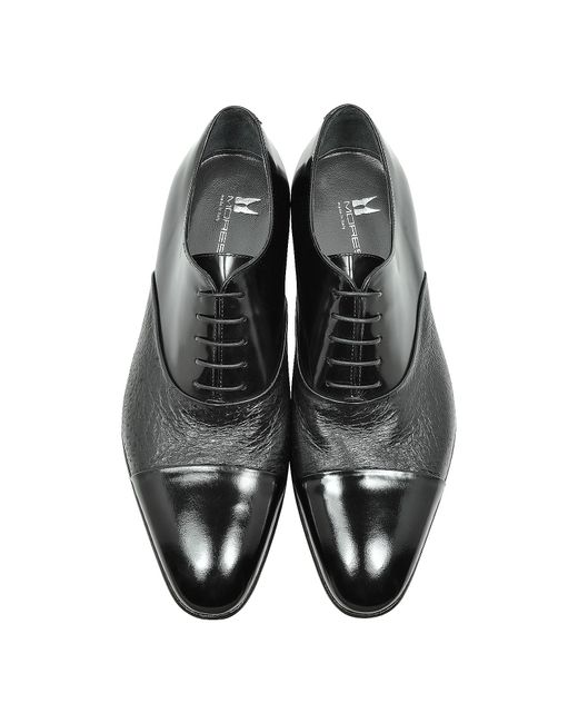 Lyst - Moreschi Digione Black Peccary And Calf Leather Oxford Shoes in ...