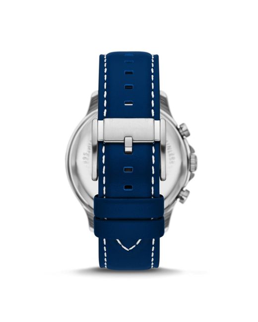 Fossil Yorke Multifunction Blue Leather 