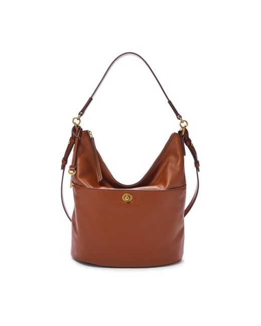 Fossil Leather Talulla Hobo in Brown | Lyst