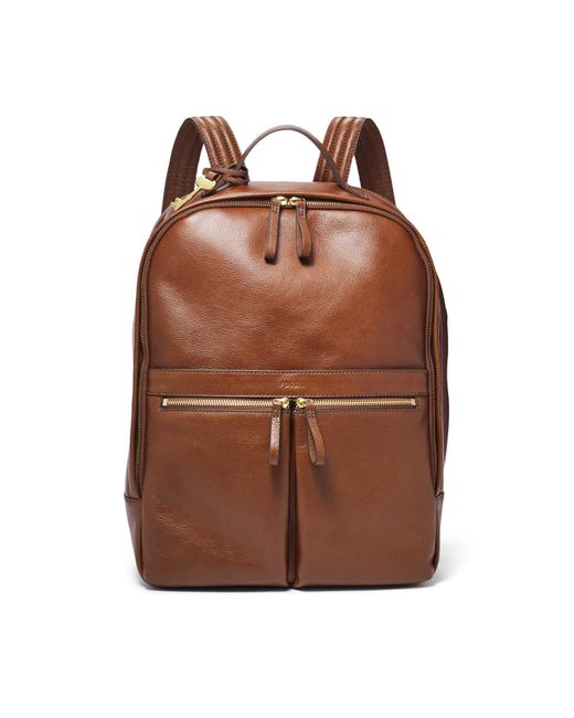 fossil leather backpack womens