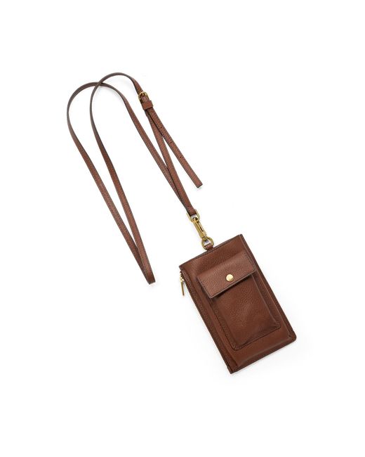 Fossil Brown Rio Leather Phone Crossbody Wallet