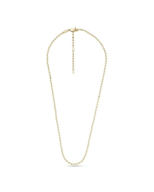 Fossil Oh So Charming Goldtone Stainless Steel Faceted Ball Chain