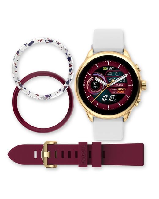 Fossil Gen 6 Wellness Edition Smartwatch White Silicone And